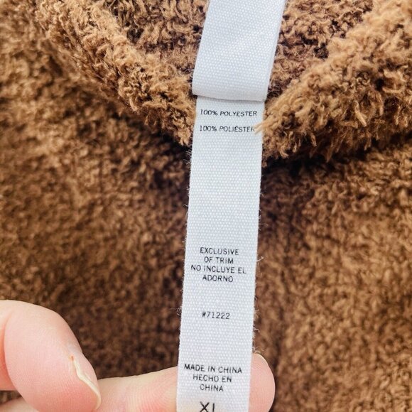 Steve Madden Womens Size XL Pull On Wide-Leg Chenille Sleep Pants in Brown $64 - Picture 10 of 11